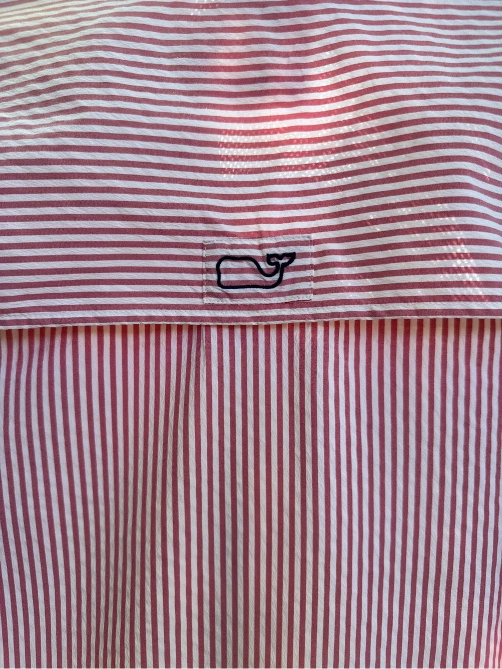 Vineyard Vines Red & White Striped Harbor Shirt Cover Up
